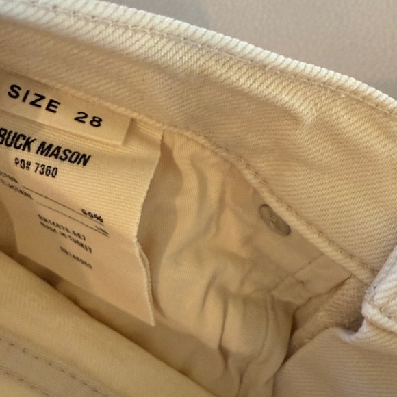 Buck Mason Rider Jeans in Natural Like New Sz 28 - Picture 5 of 14